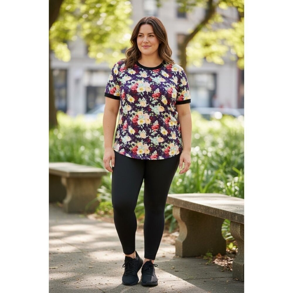 Lularoe Women's Purple Floral Shirt